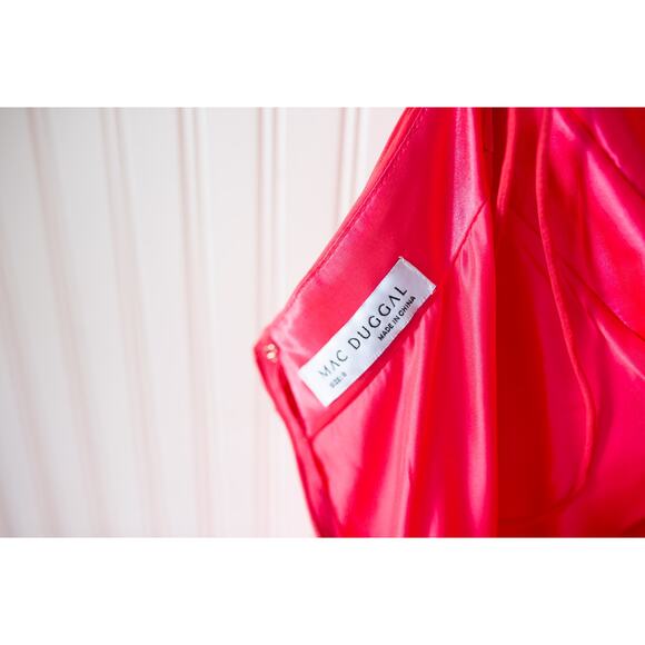 MAC DUGGAL 67989 Ruffled One Shoulder Asymmetrical Gown Size 8 NEW - Picture 6 of 6